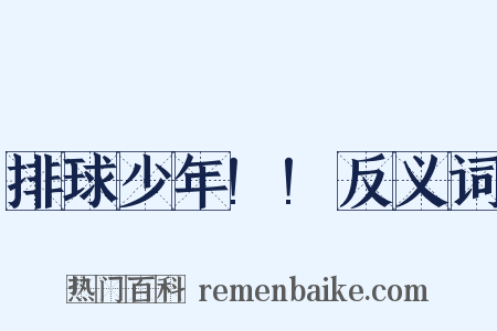 排球少年!!反义词是什么意思的图片